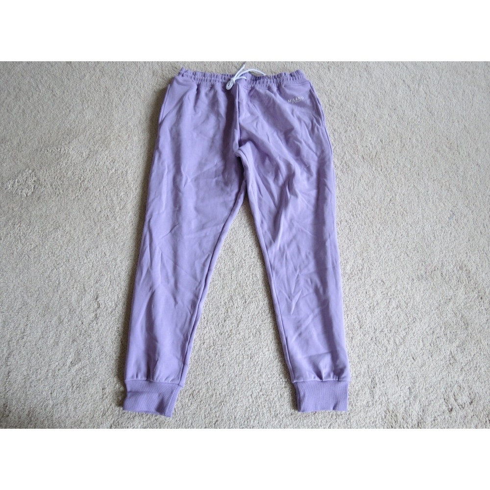 NWT Women's Milano di Rouge Purple Sweatpants Lux Stretch Signature Large